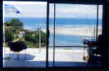 East-facing deck